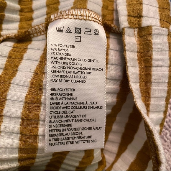 Urban Outfitters romper rib knit maize surplus stripe romper medium - Picture 10 of 13